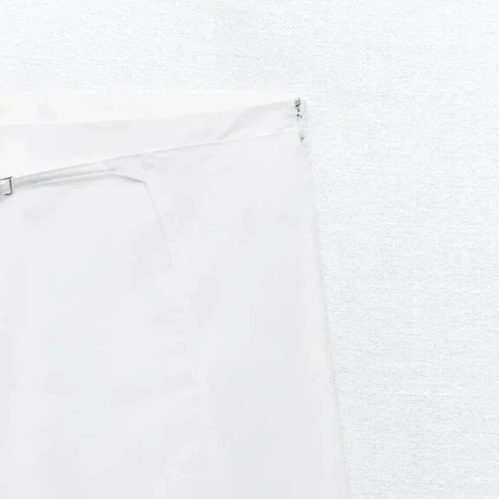 NWT ZARA WIDE LEG PANTS WHITE - Picture 5 of 6